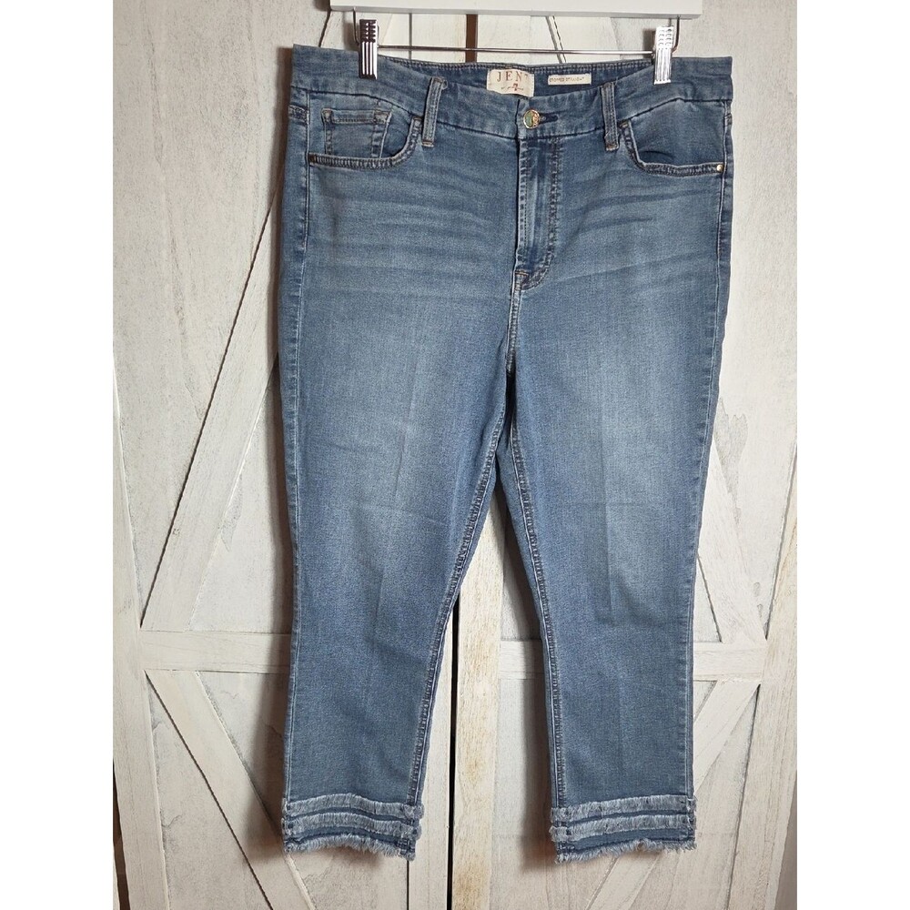 7 For All Mankind Jen7 Cropped Straight Leg Jeans Size 14